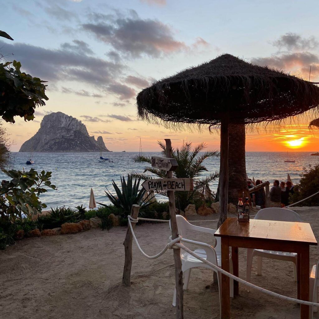Ibiza Beaches Cala d'hort restaurant Cala d'Hort