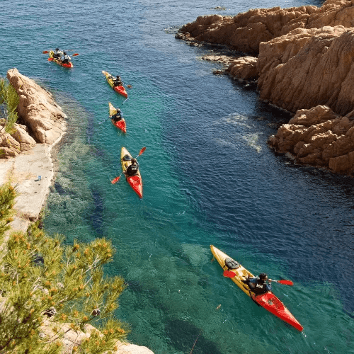 COSTA BRAVA Sant Pol zeegrotten kajak snorkeltocht