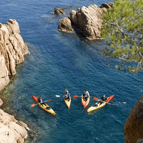COSTA BRAVA Sant Pol zeegrotten kajak snorkeltocht