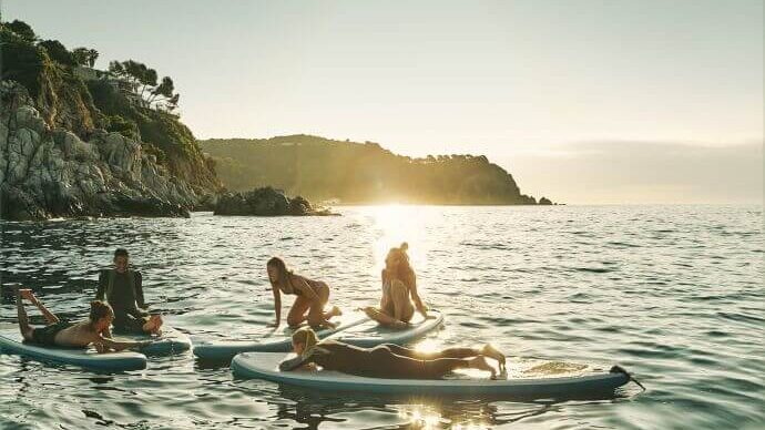 Lloret de Mar sunrise paddle board ride Costa Brava