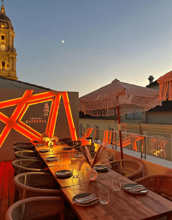 Rooftop bar Terraza Catedral Malaga HOLASPAIN